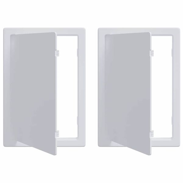 vidaXL Ligip&auml;&auml;su paneelid 2 pcs Valge 15 x 23 cm ABS Plastik