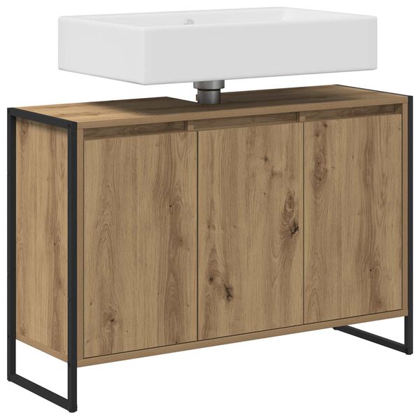 vidaXL Vannitoa kapp uksega Artisani tamme 90 x 30 x 60 cm Tehispuit