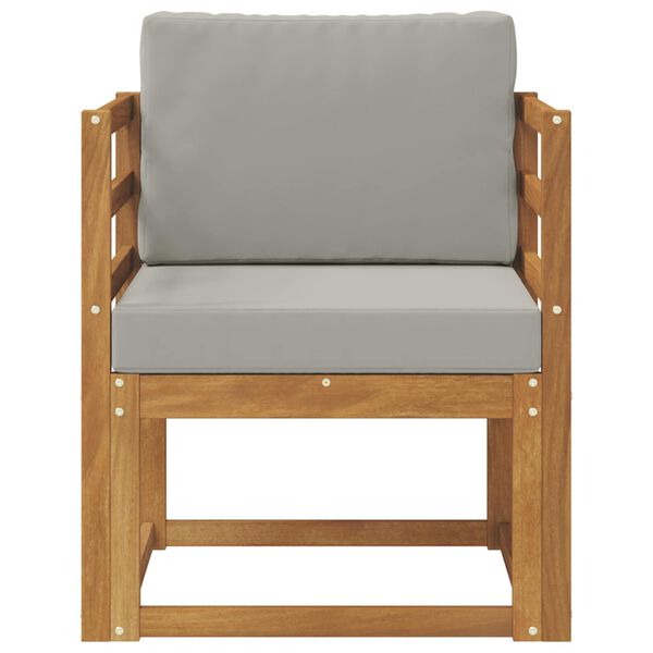 vidaXL &Otilde;uesohva Tugev akaatsiapuit ja pol&uuml;ester Naturaalne ja helehall