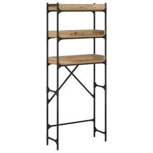 vidaXL Pesumasina riiul riiuliga K&auml;sit&ouml;&ouml;puu 67 x 25 x 163 cm Tehispuit
