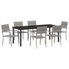 vidaXL Aia s&ouml;&ouml;gilaudade komplekt padjaga 7 pcs Hall pol&uuml;rotang