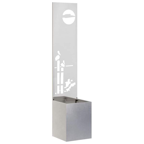 vidaXL Aia privaatsuse kate Hõbe 32 x 140 cm Roostevaba teras