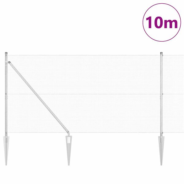 vidaXL Aiapost H&otilde;bedane 10 x 1,2 m (12 x 12 mm v&otilde;rk) Teras