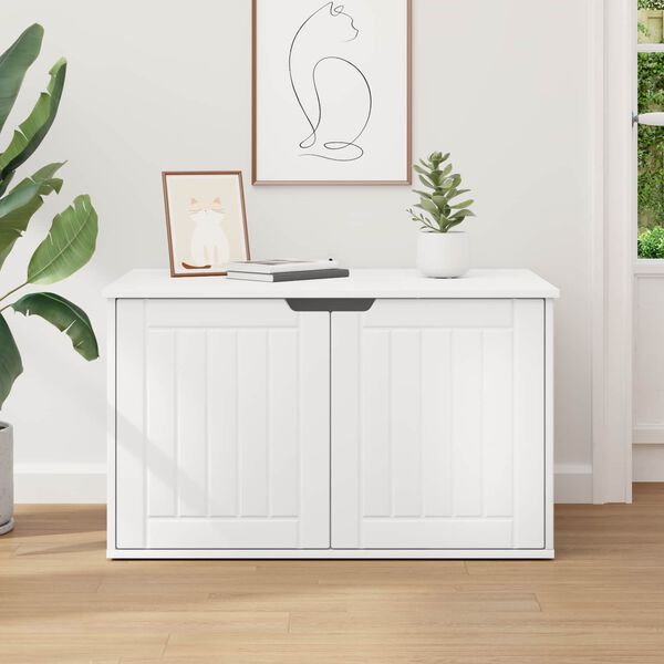 vidaXL Kassi Maja Valge 85 x 55 x 50,5 cm Tehispuit