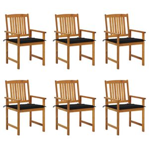 vidaXL aiatoolid patjadega 6 tk, akaatsiapuit