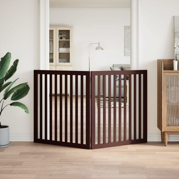 vidaXL kokkupandav koerav&auml;rav, 2 paneeli, pruun, 160 cm, paplipuit