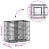 vidaXL Gabioni t&otilde;stetud voodi H&otilde;bedane 90 x 50 x 80 cm Tsinkteras