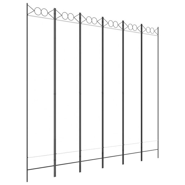 vidaXL 6 paneeliga sirm, valge, 240x220 cm, kangas