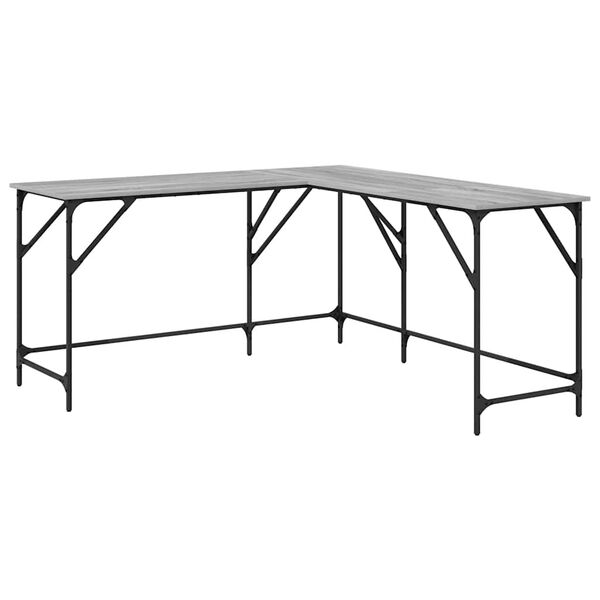 vidaXL kirjutuslaud, hall Sonoma tamm, 149 x 149 x 75 cm, tehispuit