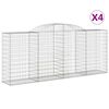 vidaXL kaarekujulised gabioonkorvid 4 tk, 300x50x120/140 cm, raud