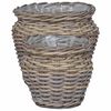vidaXL Istutuskorv ladustamisega 2 pcs Hall Lacak Rattan
