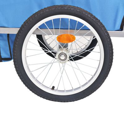 vidaXL laste jalgrattahaagis hall ja sinine, 30 kg