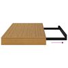 vidaXL Seinariiul ladustamisega 2 pcs Beež 50 x 23 x 4 cm Tehispuit