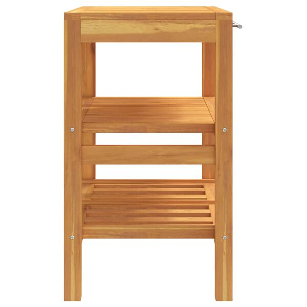 vidaXL vannitoakapp 2 riiuliga, 74 x 45 x 75 cm, täispuit