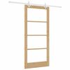 vidaXL Libisev uks Neutraalne 93 x 202 cm Soe m&auml;nnipuit ja klaas