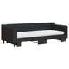 vidaXL diivanvoodi v&auml;ljat&otilde;mmatava osaga, must, 80x200 cm, kangas