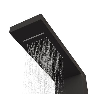 vidaXL dušipaneeli süsteem, alumiinium, must