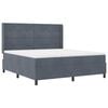 vidaXL Karbi vedrumadrats LED-ribadega Tumehall 180 x 200 cm Samet