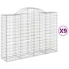 vidaXL kaarekujulised gabioonkorvid 9 tk, 200x50x140/160 cm, raud