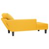 vidaXL Chaise Lounge padja helekollane velvetist kangaga