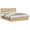 vidaXL Voodi raam sahtliga peaga Sonoma tamm 180 x 200 cm Inseneripuit