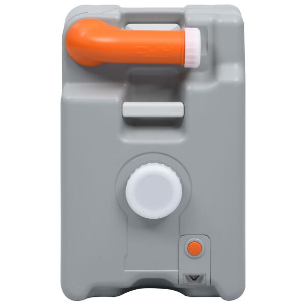 vidaXL ratastega veepaak matkamiseks, 25 l, hall