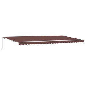 vidaXL k&auml;sitsi sisset&otilde;mmatav varikatus, pruun, 500 x 300 cm