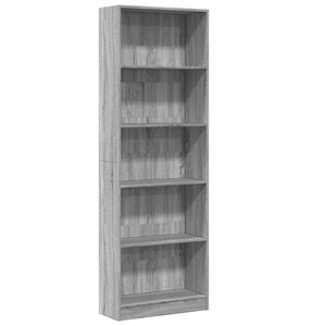 vidaXL raamaturiiul, hall Sonoma tamm, 60x24x176 cm, tehispuit