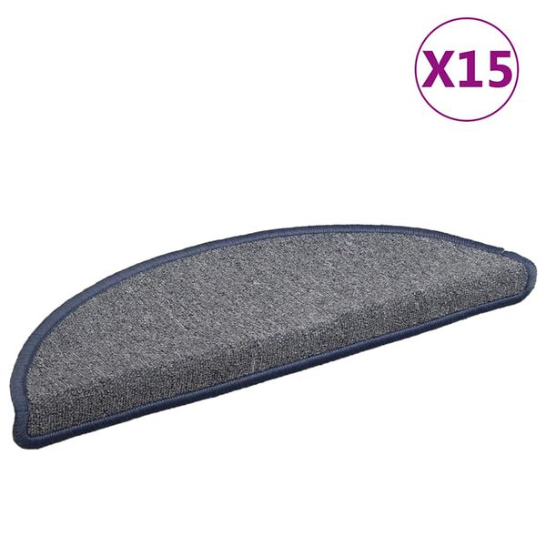 vidaXL trepimatid 15 tk 56 x 17 x 3 cm helehall ja sinine poolringikujuline