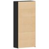 vidaXL Kinga kapp riiuliga uksega Must 80 x 35.5 x 180 cm Tehispuit
