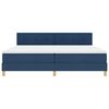 vidaXL LED Box Spring Voodi madratsiga Sinine 200 x 200 cm kangas