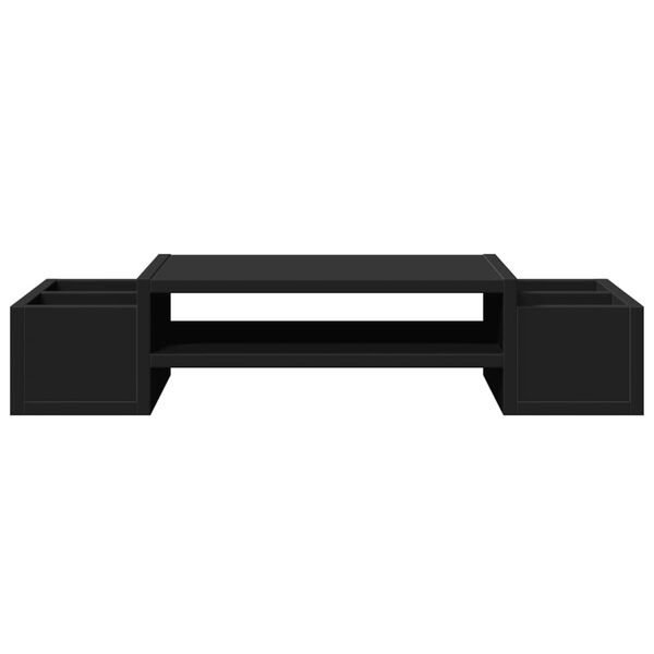 vidaXL hoiuruumiga monitorialus, must, 70 x 27 x 15 cm, tehispuit