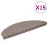 vidaXL trepimatid 15 tk 65 x 21 x 4 cm tumebeež poolringikujuline suur