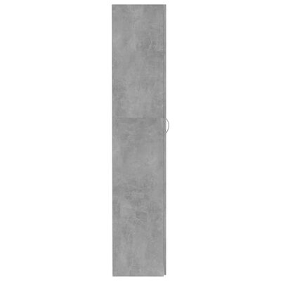 vidaXL hoiukapp, betoonhall, 80 x 35,5 x 180 cm, puitlaastplaat