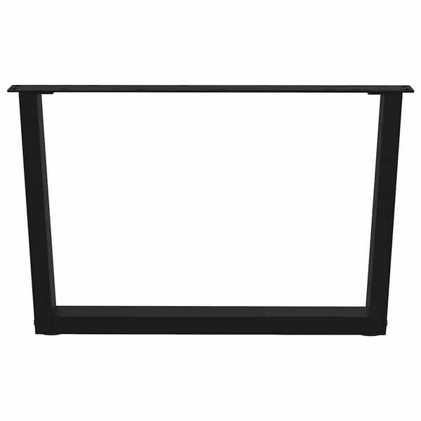 vidaXL kohvilaua jalad, V-kujulised, 2 tk, mustad, 70 x (42&ndash;43,3) cm, teras