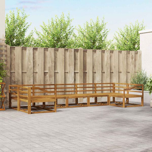 vidaXL V&auml;li diivanikomplekt 7 pcs Neutraalne Tugev akatsiapuu