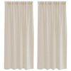 vidaXL Voile Kardin 2 pcs Liivakarva 175 x 140 cm Polüester