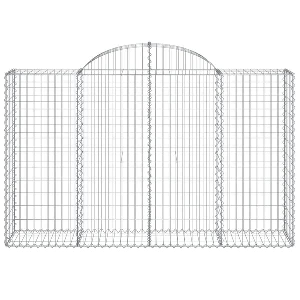 vidaXL kaarekujulised gabioonkorvid 5 tk, 200x50x120/140 cm, raud