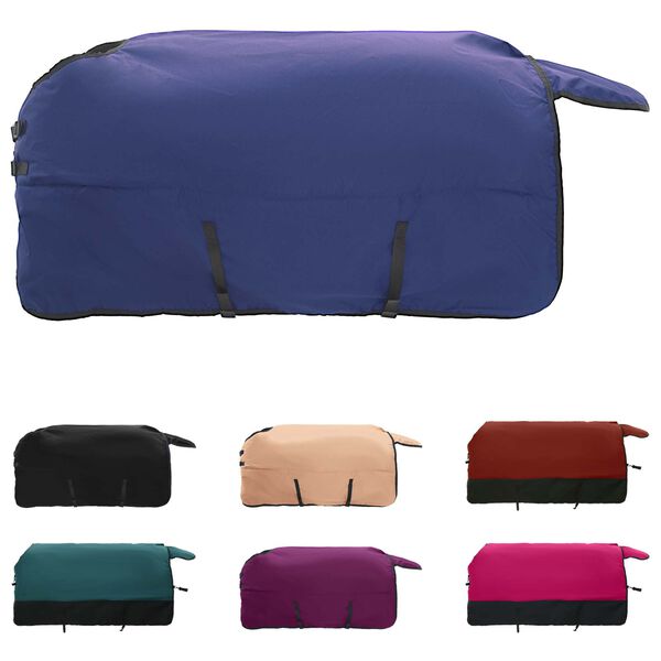 vidaXL Hobuste K&auml;tter Tume roheline ja must 145 cm Pol&uuml;ester