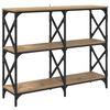 vidaXL Konsoollaud K&auml;sit&ouml;&ouml;puu 100 x 28 x 80,5 cm Tehispuit