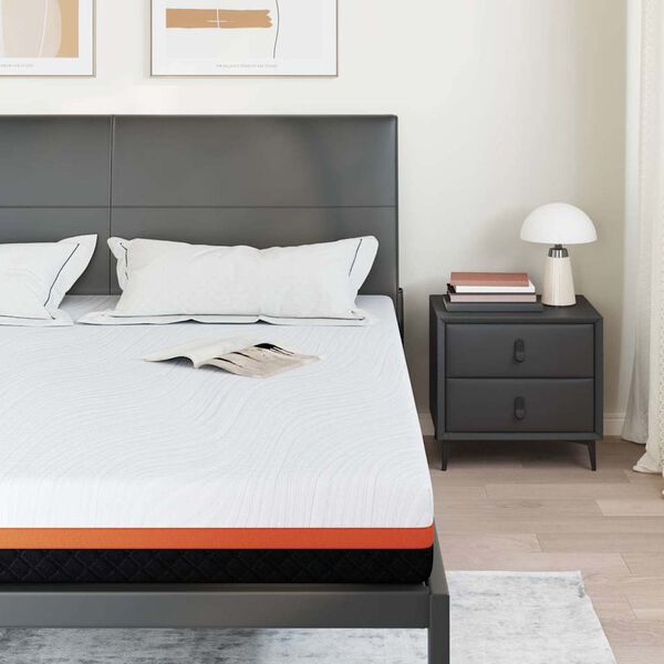 vidaXL Madrats Valge ja must 180 x 200 cm Žakaarkangas