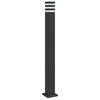 vidaXL pistikupesaga aia lambipost, must, 110 cm, alumiinium