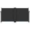 vidaXL lahtit&otilde;mmatav k&uuml;lgsein, must, 120 x 1000 cm