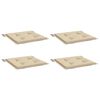 vidaXL aiatooli istmepadjad 4 tk, beež, 50x50x4 cm, kangas