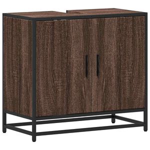 vidaXL vannitoa valamukapp pruun tamm 65x33x60 cm ehituspuit