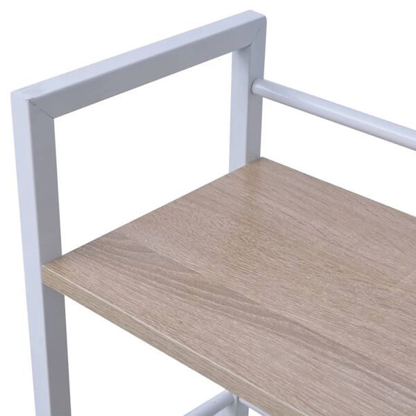 vidaXL kirjutuslaud 4 riiuliga, tamm