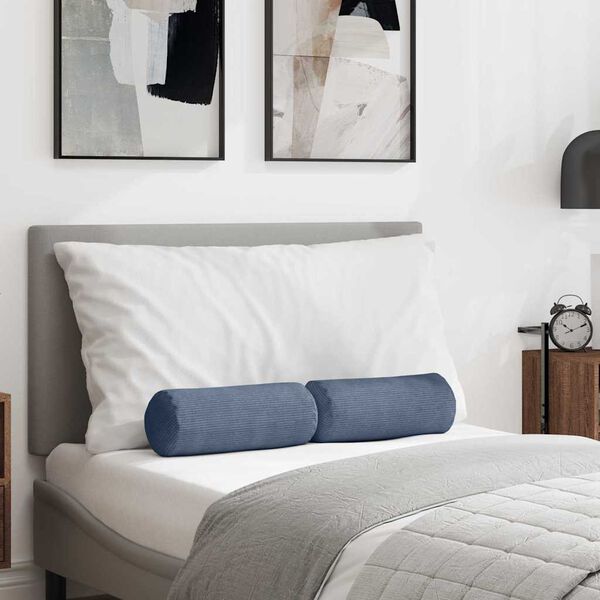 vidaXL Padjad 2 pcs Sinine Ø 15 x 40 cm Korter kangas