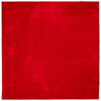 vidaXL vaip "HUARTE", lühikese narmaga, pestav, punane, 240x240 cm