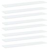 vidaXL riiuliplaadid 8 tk, valge, 100x20x1,5 cm, puitlaastplaat