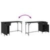 vidaXL Arvutilaud sahtliga Must tamm 131 x 48 x 75 cm Tehispuit